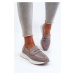 Women's eco suede loafers on the platform Grey Inesqua