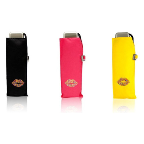 Doppler Mini Slim Carbonsteel KISS Dámsky skladací dáždnik žlutá 722651K03