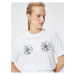 Koton Daisy Printed Cotton T-Shirt