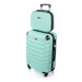 Zelená sada (taška+kufor) škrupinových kufrov &quot;Premium&quot; - veľ. XL+S