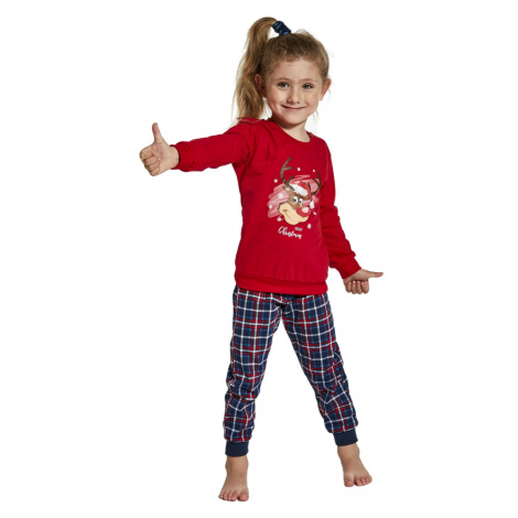 Dievčenské pyžamo 592/130 Reindeer - Cornet Červená Cornette
