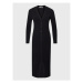 Glamorous Úpletové šaty KA6962 Čierna Skinny Fit