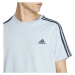 adidas ESSENTIALS SINGLE JERSEY 3-STRIPES Pánske tričko, svetlomodrá, veľkosť