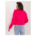 Tmavoružová mikina na zips -RV-BL-8855.20-fuchsia