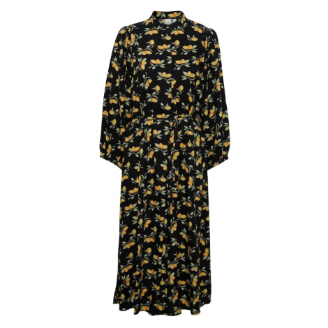 Y.A.S Košeľové šaty 'Citri'  zlatá žltá / svetlozelená / čierna