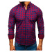 Men's Long Sleeve Shirt 5816-A - burgundy