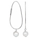 JwL Luxury Pearls Elipsovité strieborné náušnice s pravou perlou JL0108