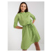 Zelené vzorované košeľové šaty -LK-SK-508938.28X-green