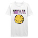 Nirvana Tričko Xerox Happy Face Pink Unisex White