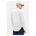 Ľanová košeľa Superdry biela farba, regular, s klasickým golierom