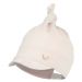 Detská čiapka Jamiks HIBIE béžová farba biela, z tenkej pleteniny, bavlnená
