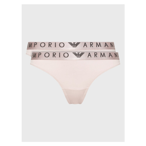 Emporio Armani Underwear Súprava 2 kusov brazílskych nohavičiek 163337 2F235 00470 Ružová