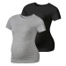 esmara® Dámske tehotenské tričko, 2 kusy (čierna/sivá)