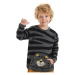 Denokids Tiger Boy Gray Sweater