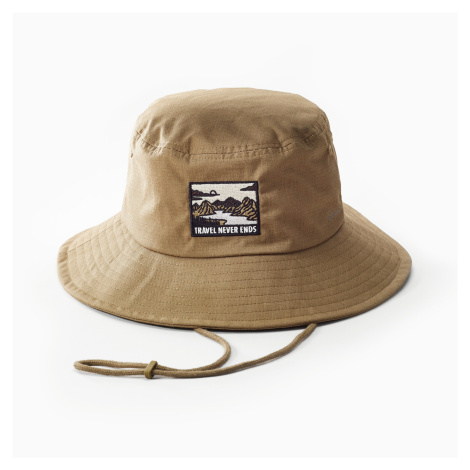 Trekingový klobúk Travel 100 s ochranou proti UV hnedý FORCLAZ