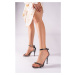 Riccon Women's Platinum Heeled Shoes 00121441