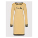 Liu Jo Sport Úpletové šaty TF2052 MS75L Zlatá Regular Fit