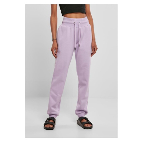 Urban Classics Ladies Organic High Waist Sweatpants fialové