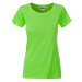 James & Nicholson Klasické dámske tričko z biobavlny 8007 - Limetkovo zelená