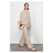 Trendyol Stone Bat Sleeve Woven Aerobin Tunic-Pants Suit