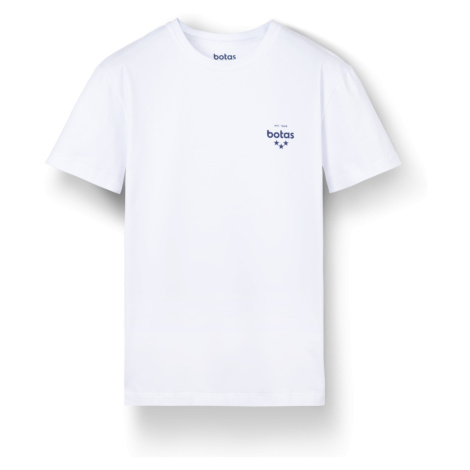 Botas Triko Basic White - Pánske pánske tričko s krátkym rukávom bavlnené biele