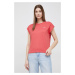 Bavlnené tričko Pepe Jeans Bloom červená farba