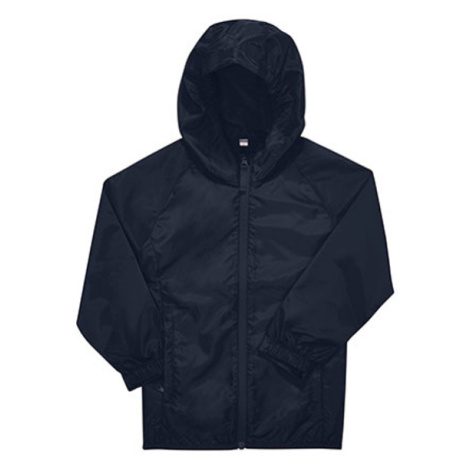 B&amp;C Detská ľahká vetrovka JK001 Navy B&C
