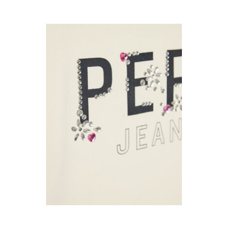 Pepe Jeans Blúzka Tiffany PG502799 Biela Regular Fit