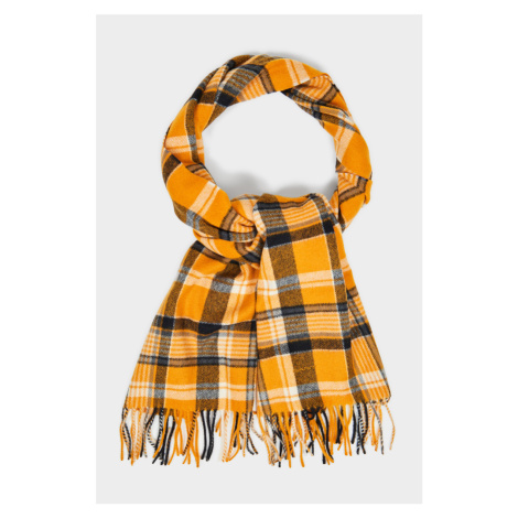 ŠÁL GANT CHECK WOVEN SCARF DK MUSTARD ORANGE