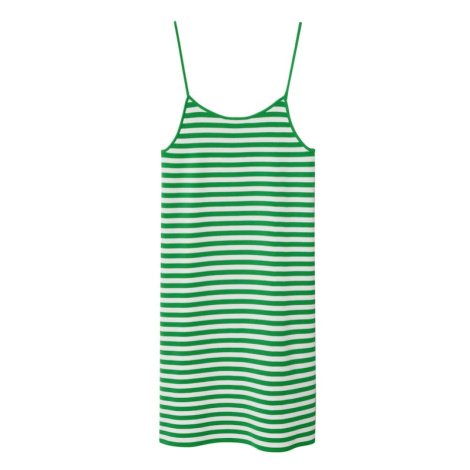 MANGO Letné šaty 'SARI'  zelená / biela