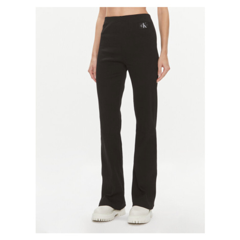 Calvin Klein Jeans Bavlnené nohavice J20J222598 Čierna Straight Fit