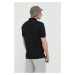 Bavlnené polo tričko HUGO čierna farba, jednofarebné, 50466182