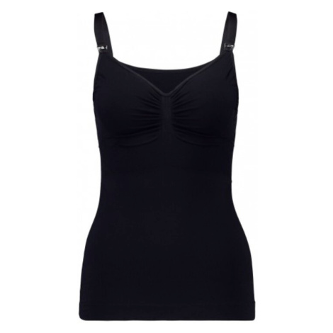 CARRIWELL Košieľka bezšvová sťahovacia s klipom na dojčenie čierna