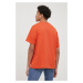 Bavlnené tričko Levi's oranžová farba, s potlačou