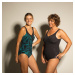 Dámske jednodielne plavky Karli Alm na aquagymnastiku zelené