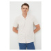 Bavlnená košeľa Sisley pánska, béžová farba, regular,