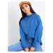 Basic blue cotton sweatshirt