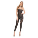 Sexy Koucla leatherlook bandeau jumpsuit with lace black