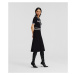 Šaty Karl Lagerfeld S Slv Knit Dress Black/White