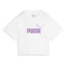 Puma  GRILS LOGO CROPPED TEE  Tričká s krátkym rukávom Biela