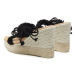 Manebi Espadrilky Hamptons Two Braided Bands Wedge Espadrilles K 1.0 WE Čierna