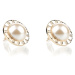 Šperk Karl Lagerfeld K/Essential Pearls Clip Earngs Žltá