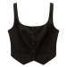 Pull&Bear Vesta k obleku  čierna