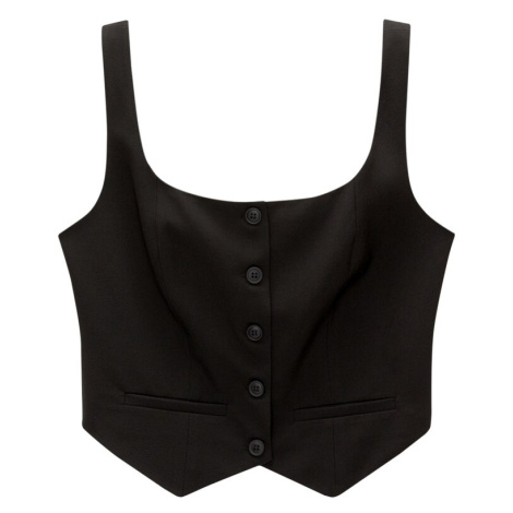 Pull&Bear Vesta k obleku  čierna Pull & Bear