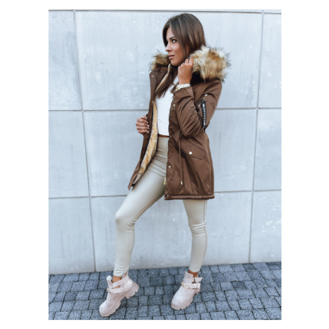 Hnedé dámske parky