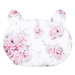 Detský bavlnený vankúš s uškami - ružové kvety