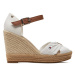 Tommy Hilfiger Espadrilky Basic Open Toe High Wedge FW0FW04784 Écru