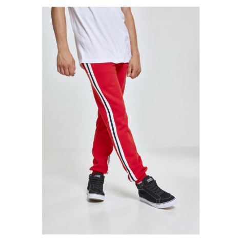 3-Tone Side Stripe Terry Pants firered/wht/blk Urban Classics
