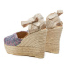 Manebi Espadrilky Acapulco Heart-Shaped Wedge Espadrilles G 0.6 WH Ružová