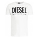 Diesel Tričko T-Diego-Logo 00SXED 0AAXJ Biela Regular Fit
